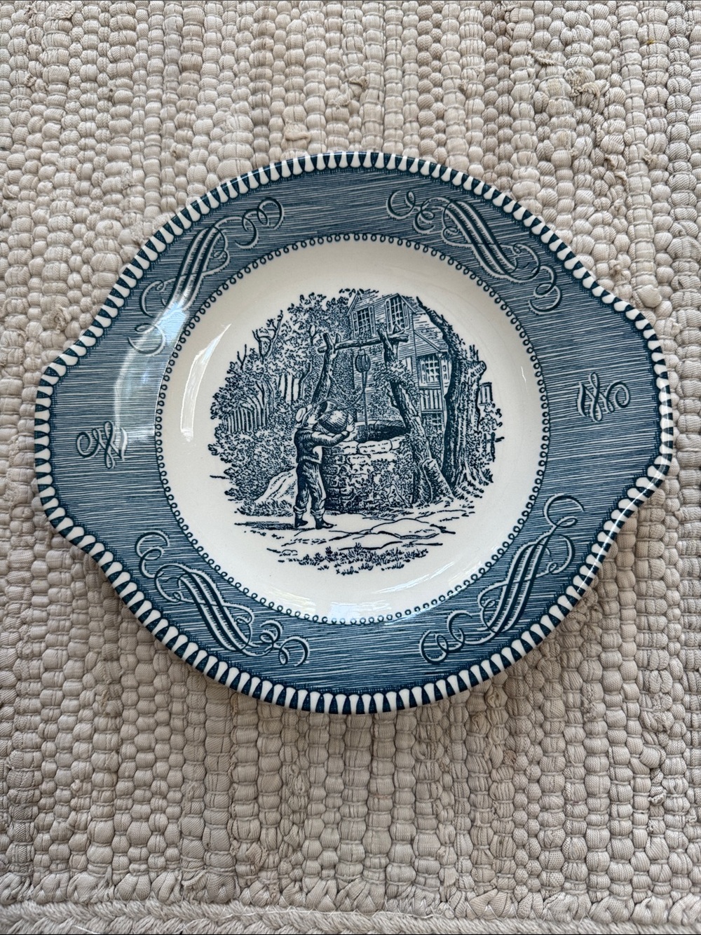 Vintage CURRIER & IVES by Royal China Scenic Transferware Ironstone - Set of 2 - Picture 5 of 9